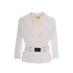 Elisabetta Franchi White Jackets - Fitted Jackets Women